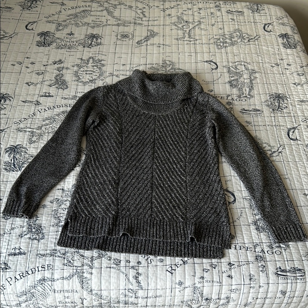 Gray Turtleneck Sweater